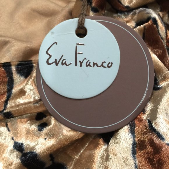 Nwt Eva Franco Glamorous One Shoulder Top Abstract Crushed Velvet Blouse Size 4 - Picture 13 of 15